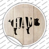 Pigs Make Ham Novelty Circle Sticker Decal