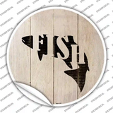 Fish Make Fish Novelty Circle Sticker Decal