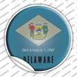 Delaware State Flag Novelty Circle Sticker Decal