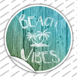 Beach Vibes Novelty Circle Sticker Decal