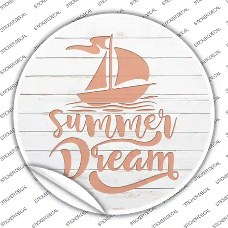 Summer Dream Novelty Circle Sticker Decal