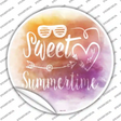 Sweet Summertime Novelty Circle Sticker Decal