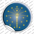 Indiana State Flag Novelty Circle Sticker Decal