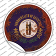 Kentucky Rusty Stamped Novelty Circle Sticker Decal