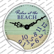 Relax At The Beach Novelty Circle Sticker Decal