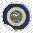 Minnesota State Flag Novelty Circle Sticker Decal