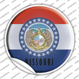 Missouri State Flag Novelty Circle Sticker Decal