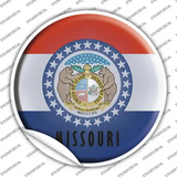 Missouri State Flag Novelty Circle Sticker Decal