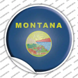 Montana State Flag Novelty Circle Sticker Decal
