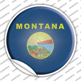 Montana State Flag Novelty Circle Sticker Decal
