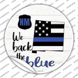 New Mexico Back The Blue Novelty Circle Sticker Decal