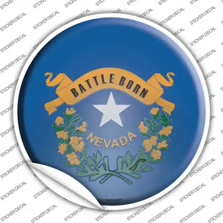 Nevada State Flag Novelty Circle Sticker Decal