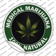 Medical Marijuana Novelty Circle Sticker Decal