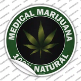 Medical Marijuana Novelty Circle Sticker Decal