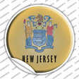 New Jersey State Flag Novelty Circle Sticker Decal