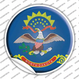 North Dakota State Flag Novelty Circle Sticker Decal