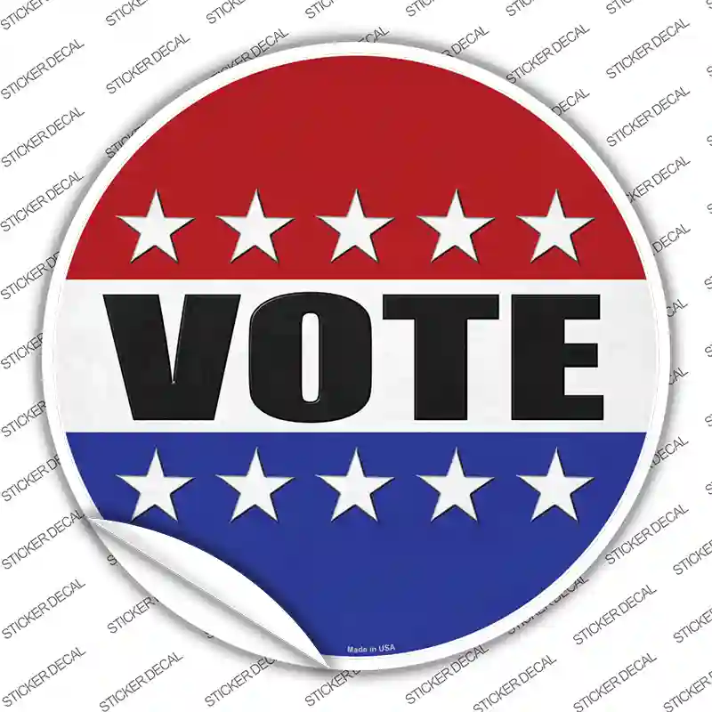 Vote Novelty Circle Sticker Decal