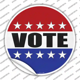 Vote Novelty Circle Sticker Decal
