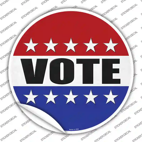 Vote Novelty Circle Sticker Decal