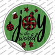 Joy To The World Novelty Circle Sticker Decal