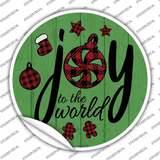 Joy To The World Novelty Circle Sticker Decal