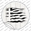 Christian Flag Novelty Circle Sticker Decal