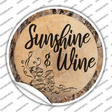 Sunshine and Wine Novelty Circle Sticker Decal