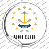 Rhode Island State Flag Novelty Circle Sticker Decal