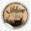 Welcome Elk Novelty Circle Sticker Decal