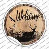 Welcome Elk Novelty Circle Sticker Decal