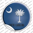 South Carolina State Flag Novelty Circle Sticker Decal
