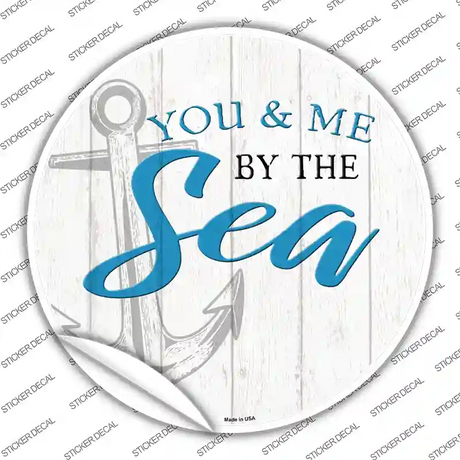 You and Me by the Sea Novelty Circle Sticker Decal