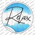 Relax Novelty Circle Sticker Decal