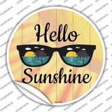 Hello Sunshine Novelty Circle Sticker Decal