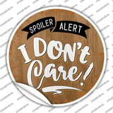 Spoiler Alert Novelty Circle Sticker Decal