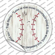Love and Baseball Novelty Circle Sticker Decal