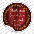 Grateful Heart Novelty Circle Sticker Decal