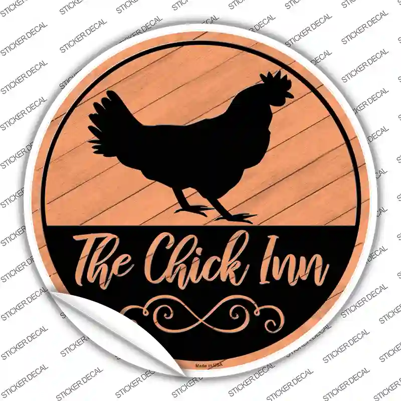 The Chicken Inn Novelty Circle Sticker Decal