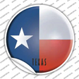 Texas State Flag Novelty Circle Sticker Decal