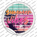 Summer Vibes Novelty Circle Sticker Decal