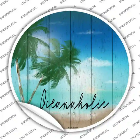 Oceanaholic Novelty Circle Sticker Decal