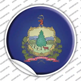 Vermont State Flag Novelty Circle Sticker Decal