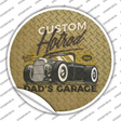 Dads Garage Custom Hotrod Novelty Circle Sticker Decal