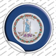 Virginia State Flag Novelty Circle Sticker Decal