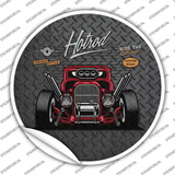Ride the Classic Red Hotrod Novelty Circle Sticker Decal