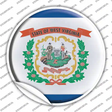 West Virginia State Flag Novelty Circle Sticker Decal
