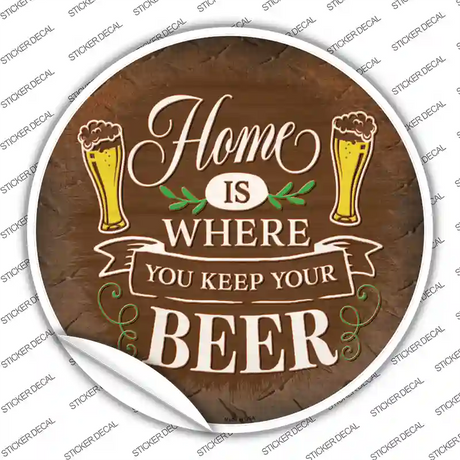 Where You Keep Your Beer Novelty Circle Sticker Decal