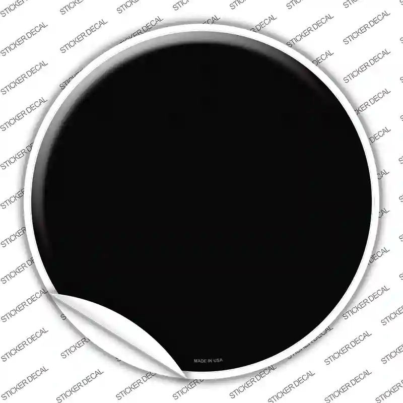 Black Novelty Circle Sticker Decal