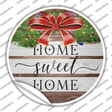 Home Sweet Home Ribbon Novelty Circle Sticker Decal