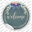 Welcome Wreath Novelty Circle Sticker Decal